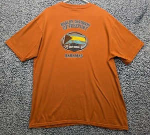 Camiseta Harley Davidson Bahamas Para Hombre XL Estampado Gráfico Manga Corta Motociclista Naranja - Imagen 1 de 13