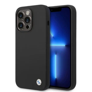 BMW Silicone Case for iPhone 14 Pro Max - Metal Logo - Black - Picture 1 of 6