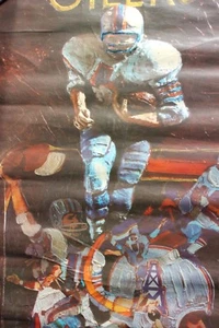 Vintage 1970 NFL Collector Series Houston Oilers Poster by Artist T Smith 24x36 - Bild 1 von 10