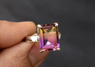Ametrine Gemstone Solid925 Sterling Silver Partywear Handmade Ring All Size R411 - Image 1 of 4