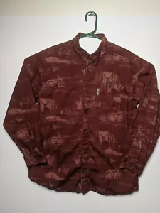 Columbia River Lodge Deer Buck langärmliges Button-Down-Hemd für Herren, Medium - Bild 1 von 7