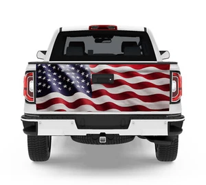 AMERICAN FLAG Tailgate Wrap Vinyl Graphic Decal Sticker US Manufacturer - Bild 1 von 1
