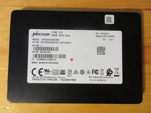 Micron 1100 MTFDDAK256TBN 256GB SATA III 2.5in Solid State Drive HP 903100-001 - Picture 1 of 3