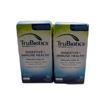 (2) TruBiotics 数字化和免疫健康每日益生菌 30 粒 Ea。 10/2025 — 第 1/4 张图片