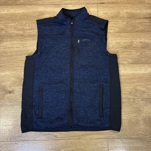 Orvis Vest Men's L Blue Tech Fly Fishing Full Zip Stretch Fleece Knit - Picture 1 of 5