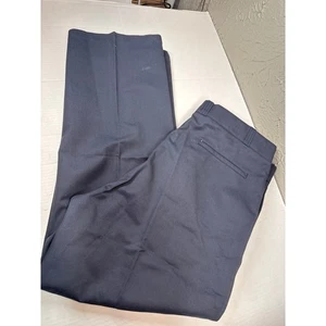 Pantalones de trabajo Sears Perma-Prest sarga azul oscuro para hombre talla 40x30 calce completo vintage nuevos con etiquetas - Imagen 1 de 5