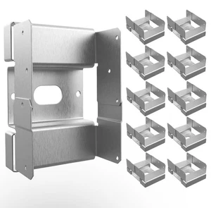 10 Stück 4x6 Pfostenbasis für Beton Schwerlast mit 1 Zoll Abstandshalter für Pergola/Terrasse - Bild 1 von 6