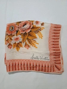 Bufanda floral vintage Sally Victor - Imagen 1 de 8