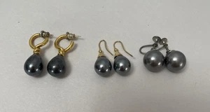 Faux Pearl Earring 3 Pairs - Picture 1 of 8