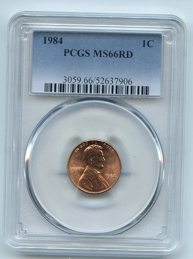1984 1C Lincoln Cent PCGS MS66 - Image 1 of 1