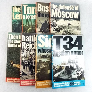 Lot of 8 Ballantine's Illustrated Battle History World War II 2 3 4 5 8 13 19 21 - Picture 1 of 6