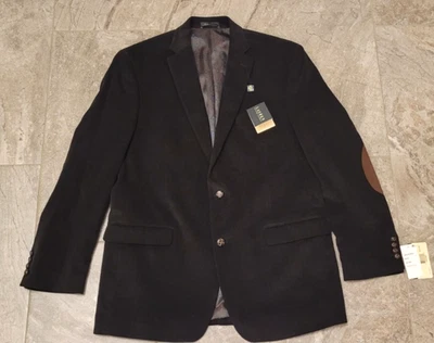 New Lauren Ralph Lauren Corduroy Sport Coat Men's 44 Black Long NWT - Image 1 of 4