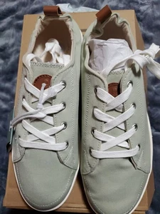 Neu 9B Revitalign Orthesen Canvas Gore Lace Sneaker mintgrün salbei Damen - Bild 1 von 7