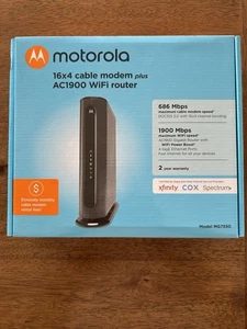 Motorola 16x4 Cable Modem Plus AC1900 WiFi Router - Model MG7550 - Picture 1 of 8