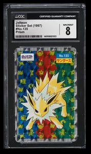 1997 Pokemon Topsun Sticker Set Jolteon CGC 8 Japanese #135 Prism Holo - Picture 1 of 2