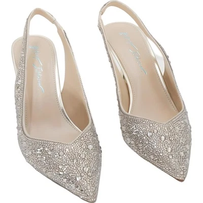 Tacones Nina Anna Cristal Platino Dorado Plata EE. UU. 5M UE 35 Foto 1 de 4