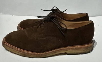 Sapatos sociais masculinos Paul Stuart tamanho 11 marrom camurça com cadarço Derby - Imagem 1 de 4