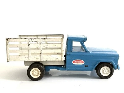 Camioneta pickup Tonka Step Side vintage, estante de estacas de granja, ganado ovino azul B19 Foto 1 de 4
