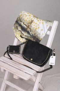 Wunderschöne Noosa Ledertasche schwarz m.passender Geldbörse inkl. Chunks NEU!!! - Bild 1 von 14