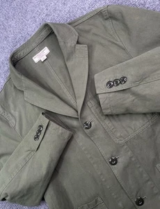 Chaqueta Blazer Wallace & Barnes Chore Para Hombre 36S Verde Sólido J. Abrigo Crew - Imagen 1 de 8