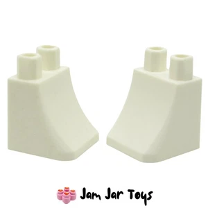 LEGO Minifigure Legs 2x NEW White Lower Body Skirt Piece City Creator MOC L9 - Picture 1 of 5