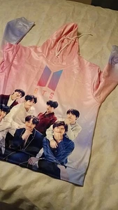 Sudadera con Capucha BTS Grande Poliéster Nueva Sin Etiquetas Doble Cara - Imagen 1 de 6