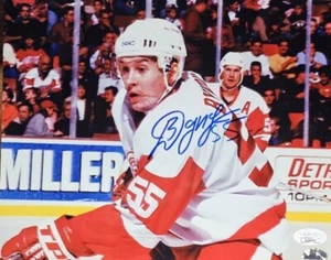 Foto 8x10 firmada por Dmitri Bykov Detroit Red Wings 2002-2003 certificado de autenticidad JSA AL84791 - Imagen 1 de 3