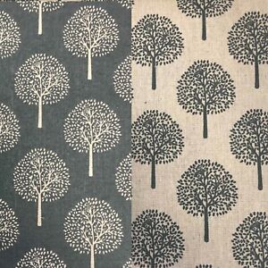 Trees cream/grey rayon&linen mix soft canvas 60" wide 1/2 or full metre free p&p