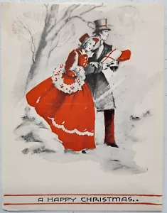 Antigua tarjeta de Navidad de 1930 con sobre - Imagen 1 de 5