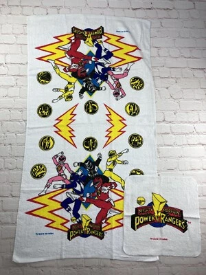 Juego de arte de pared toalla de playa gráfica retro Mighty Morphin Power Rangers 1994 vintage Foto 1 de 4