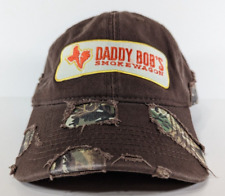 Daddy Bob's Smokewagon Men's Adjustable Camo Hat Cap Strap Back Brown Texas BBQ