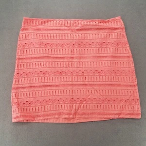 Gap Damen Größe 12 Rock Rosa Reißverschluss hinten Gefüttert Bestickt - Bild 1 von 16