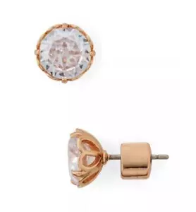 Nuevo con etiquetas Pendientes redondos Kate Spade That Sparkle $38 circonitas oro rosa - Imagen 1 de 5