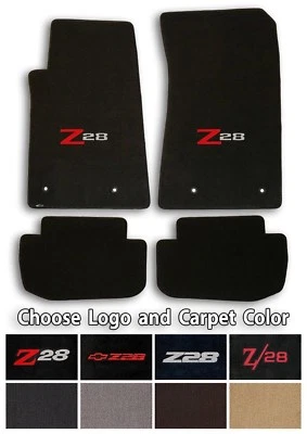 Chevrolet Camaro Z28 4pc Classic Loop Carpet Floor Mats - Choose Color & Logo - Image 1 of 4