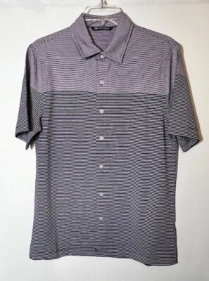 Camisa Cutter & Buck Para Hombre Talla Pequeña Manga Corta Abotonada Elastizada Rayas Nueva Con Etiquetas Foto 1 de 4