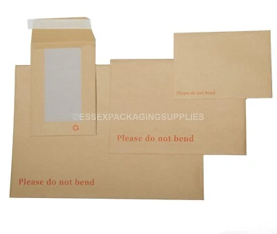 PLEASE DO NOT BEND Bitte nicht biegen braune Briefumschläge Kraftpapier und Karton starke Umschläge