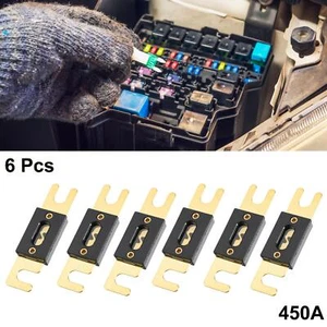 6pcs 450A Gold Tone ANL Fuse Universal for Inverters Car Vehicle Truck Audio - Picture 1 of 6