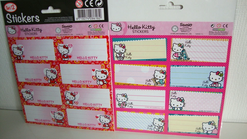 Hello Kitty Sticker--Stickers f.Hefte, Bücher..-Katze-Aufkleber--Herzen--Neu - Bild 1 von 1