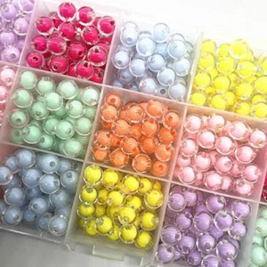 Transparent Acrylic Loose Beads - 8mm Round Spacer Bead DIY Craft Jewelry Making - Picture 1 of 33