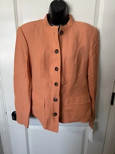 NEU MIT ETIKETT $ 159 BLAZER 12 AK ANNE KLEIN JACKE ÄQUATOR ORANGE TON MANTEL KLASSISCH NEU - Bild 1 von 5