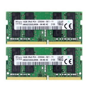 Hynix 32GB 2X16GB DDR4 3200MHz PC4-25600 Laptop SODIMM Memory Ram HMA82GS6DJR8N - Picture 1 of 5