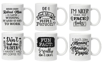 Hilarious Novelty Mug Sarcastic Quotes Funny Gift Family Office Tea Coffee Cup - Image 1 of 4