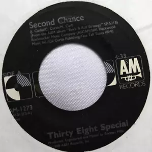 THIRTY EIGHT SPECIAL SECOND CHANCE / COMIN DOWN TONIGHT 45 7" JUKEBOX RECORD VG- - Picture 1 of 2