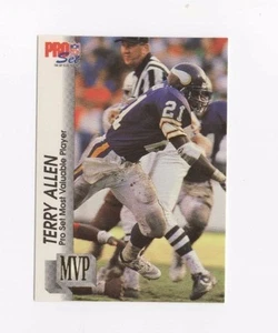 1992 PRO SET #MVP22 TERRY ALLEN GOLD MVP INSERT PROSET - Picture 1 of 1