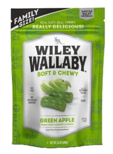 Wiley Wallaby 120149 Green Apple Licorice Soft & Chewy 24 oz. Bag, Pack of 1 - Picture 1 of 2