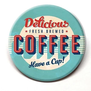 Delicious Coffee Advertising Pocket Mirror Vintage Style - Picture 1 of 2