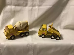 Camion miscelatore cemento tonka vintage anni '70 set di 2 attrezzature da costruzione - Foto 1 di 13