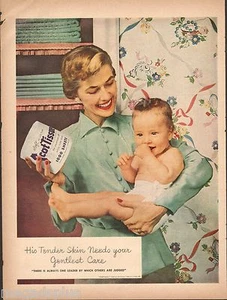 1950 Scott Tissue Original Vintage Print Ad - Picture 1 of 1