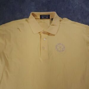 Smith And Tweed Polo Shirt Large Yellow Short Sleeve Golf Dry Wicking