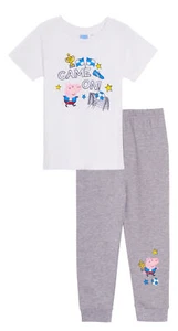 George Pig Boys T-Shirt + Joggers Set Kids Football Top Matching Daywear Outfit - Picture 1 of 17